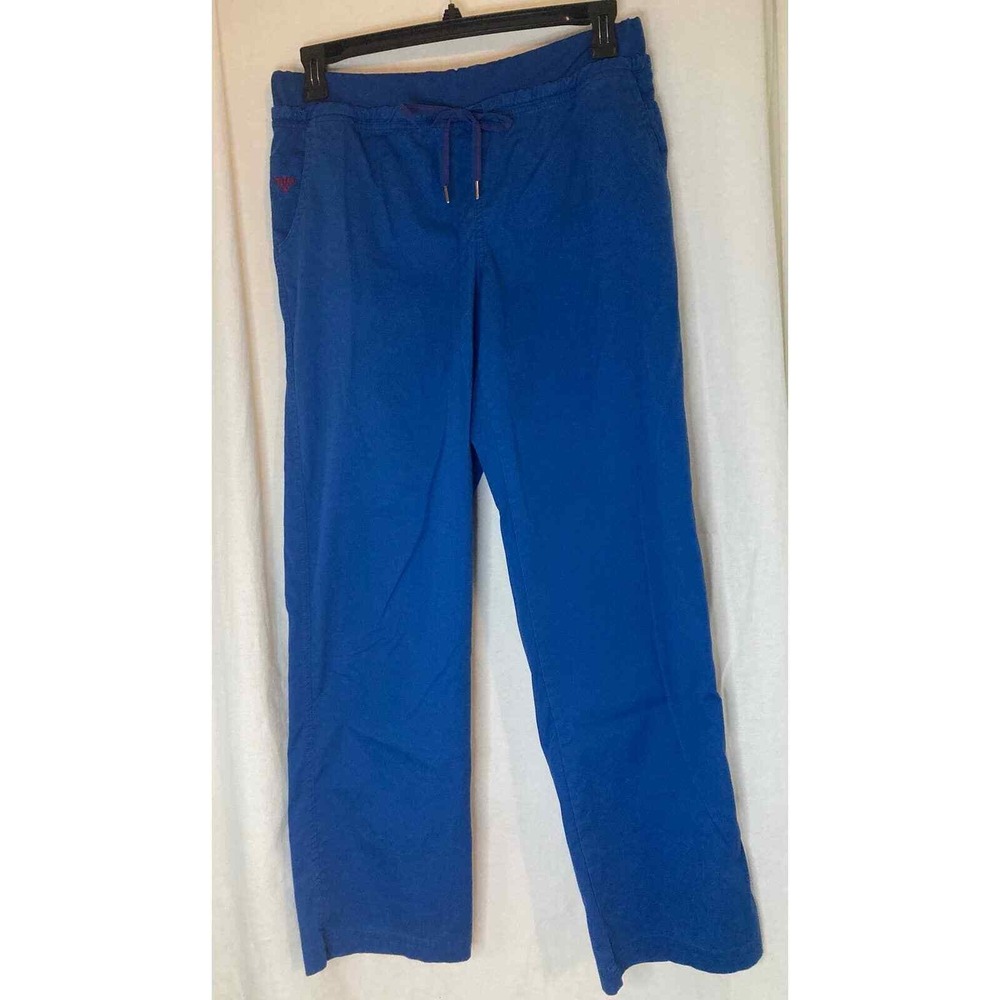 Med Couture Womens Blue Scrub Pants Drawstring Comfortable Medical‎ Apparel 12